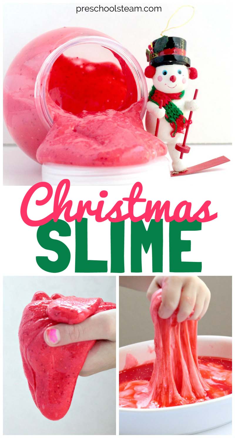 Christmas Slime: Preschool STEM and Science Activity