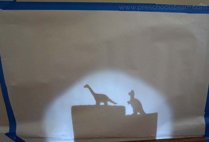 dinosaurs shadow mural