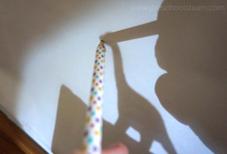 dino shadows pencil