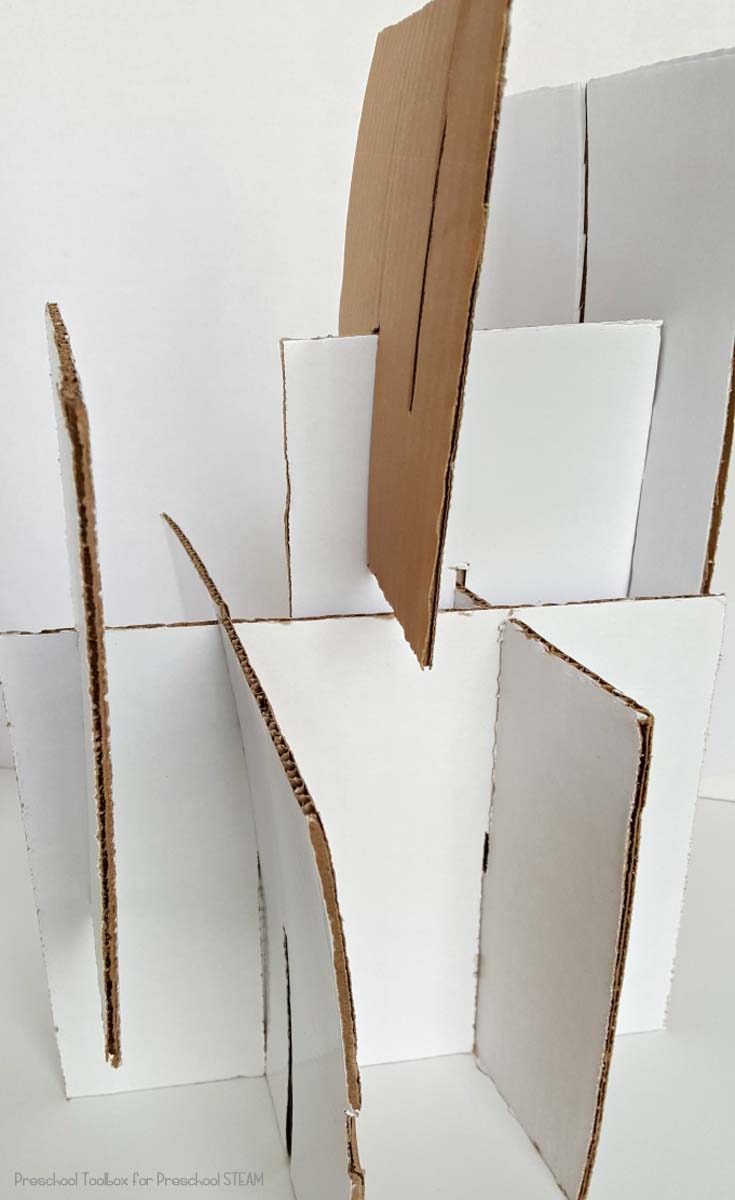 cardboard building vertical