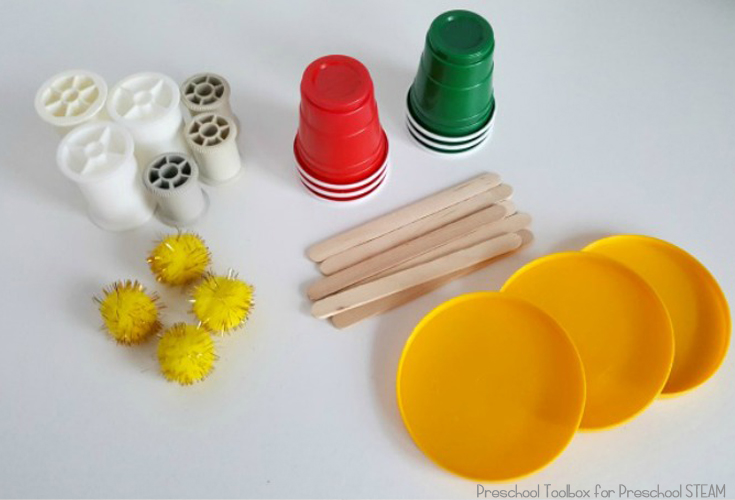 Stacking Cup Materials for Preschool Engineering