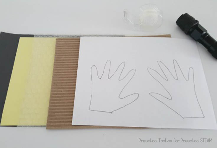 Materials for a Shadow STEAM activity