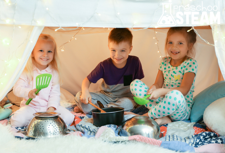 Kids in tent