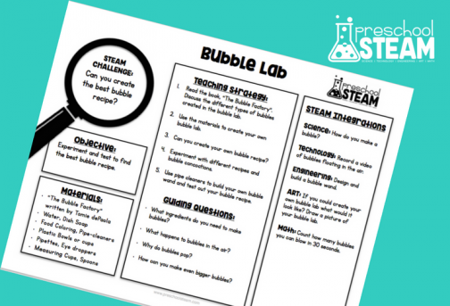 Bubble Lab: A STEAM Activity for Preschoolers