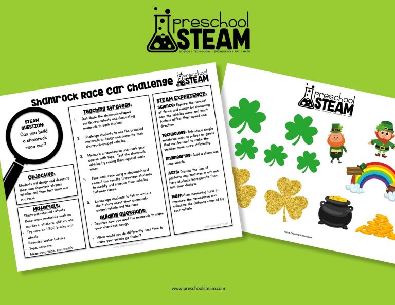 Shamrock Race Vehicle A STEAM Activity for Preschoolers Preschool