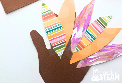 The Handprint Turkey STEAM Challenge for Preschoolers - Preschool STEAM